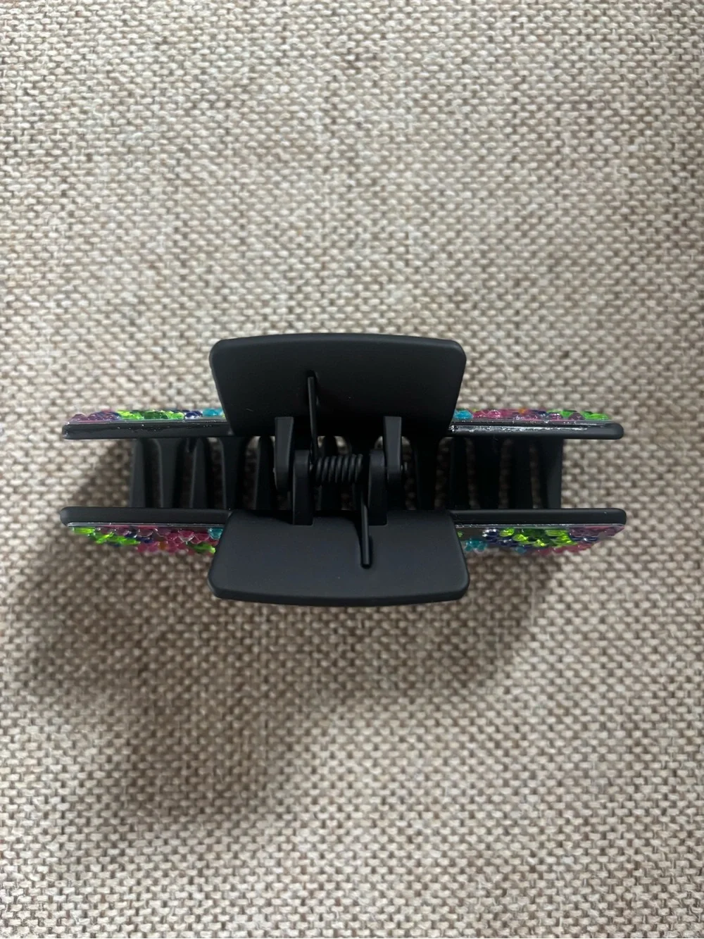 Hand Crafted Floral Rhinestone Hair Claw Clip
